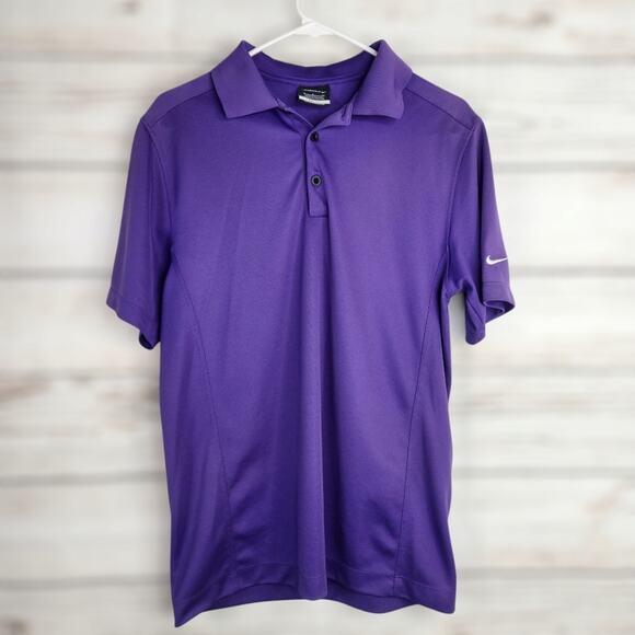 Nike Dri Fit Men's Purple Polo Size Small Sporty - Picture 1 of 11